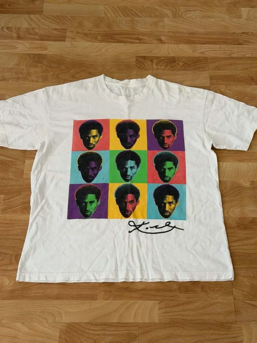 Kobe Bryant Andy Warhol Frobe Pop Art T-Shirt White Size Medium
